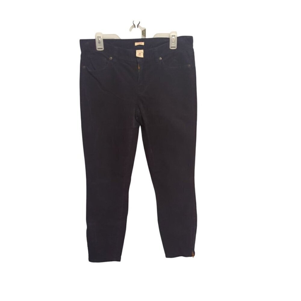 J Crew Jeans Womens 30 Corduroy Toothpick Skinny Pants Casual Black/ Dark Blue